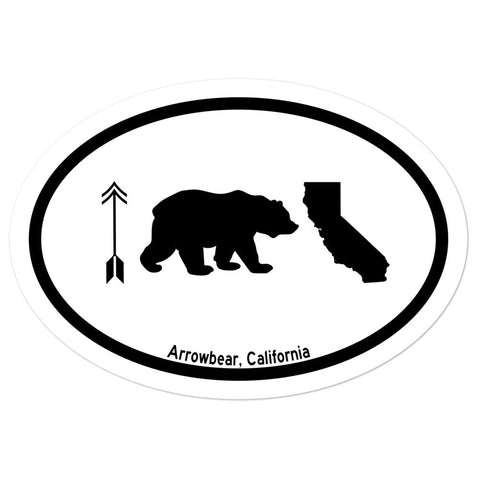 Arrowbear - Oval Icon Sticker - Wears The MountainStickersPrintful