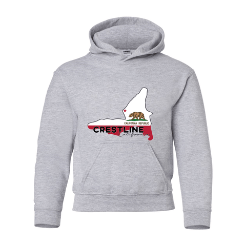 Lake Gregory/Crestline Lake Flag - Youth Hooded Sweatshirt - Wears The Mountain