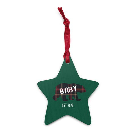 Baby Bear Est 2025 - Wooden Ornament - Wears The MountainOrnamentWears The Mountain