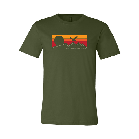 Big Bear Lake Flying Sunset - Unisex Jersey T - Wears The MountainT-ShirtsPrint Melon Inc.