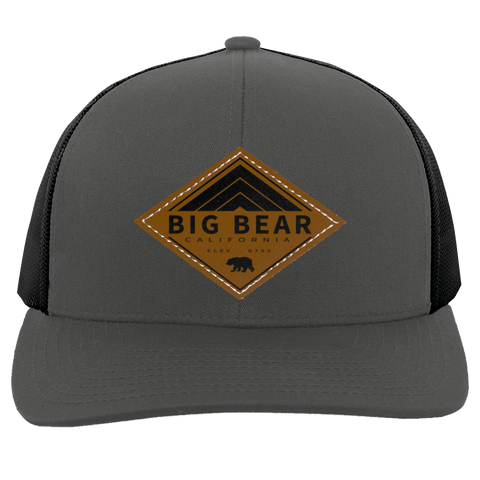 Big Bear Lake Retro Diamond - Patch Trucker Hat - Wears The MountainTrucker HatsCustomCat