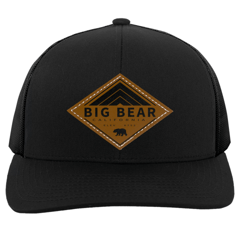 Big Bear Lake Retro Diamond - Patch Trucker Hat - Wears The MountainTrucker HatsCustomCat