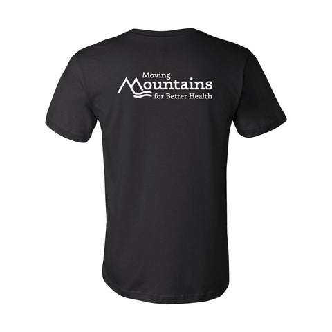 Mountains Community Hospital Moving Mountains - Premium Unisex T (White Logo)