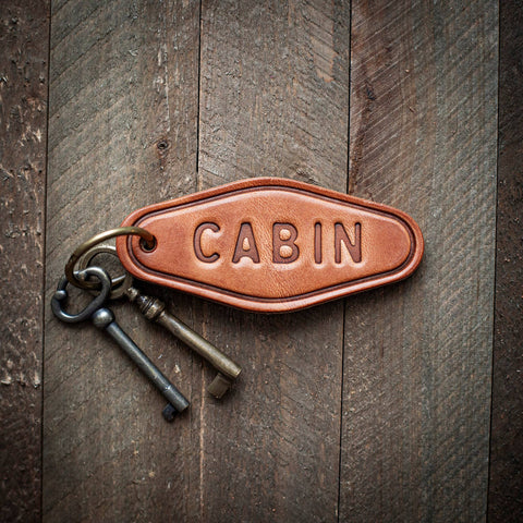 Cabin - Motel Leather Keychain - Wears The MountainKeychainSugarhouse Leather