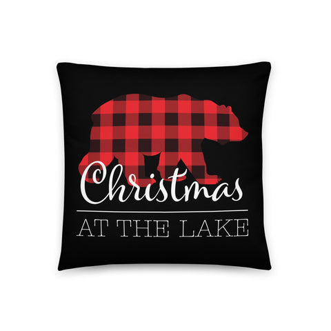 Christmas at the Lake - Throw Pillow Case - Wears The MountainWears The Mountain