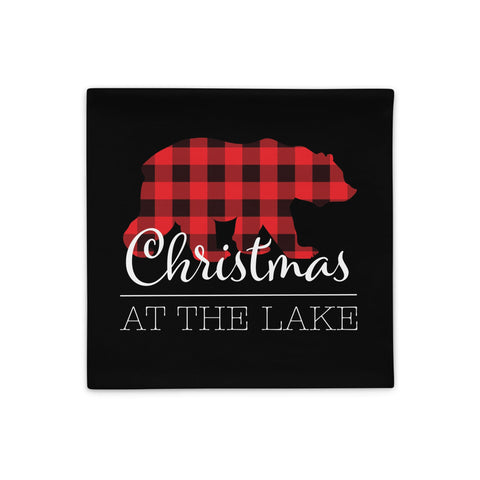 Christmas at the Lake - Throw Pillow Case - Wears The MountainWears The Mountain