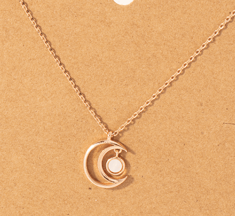 Crescent Moon with Shell - Necklace - Wears The MountainNecklacesWears The Mountain