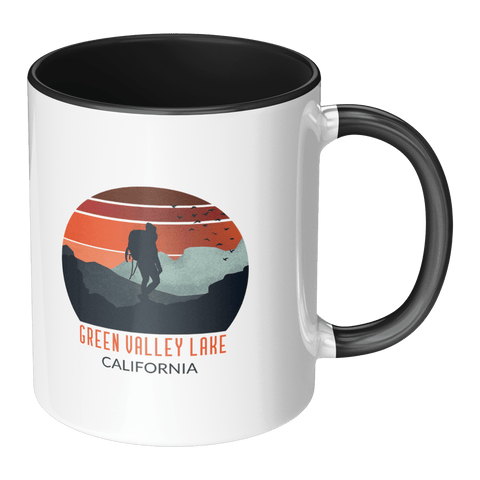 Green Valley Lake Backpacker Sunset - Accent Coffee Mug - Wears The MountainCoffee Mugsteelaunch