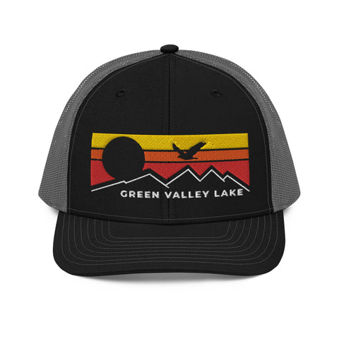 Green Valley Lake Flying Sunset - Trucker Hat - Wears The MountainWears The Mountain