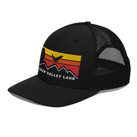 Green Valley Lake Flying Sunset - Trucker Hat - Wears The MountainWears The Mountain