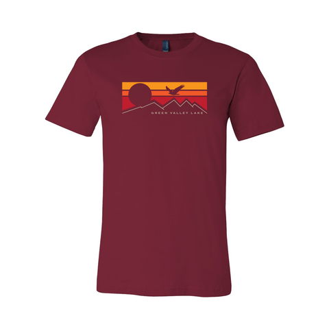 Green Valley Lake Flying Sunset - Unisex Jersey T - Wears The MountainT-ShirtsPrint Melon Inc.