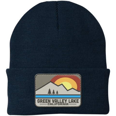 Green Valley Lake Retro Range - Patch Beanie - Wears The MountainHatsCustomCat