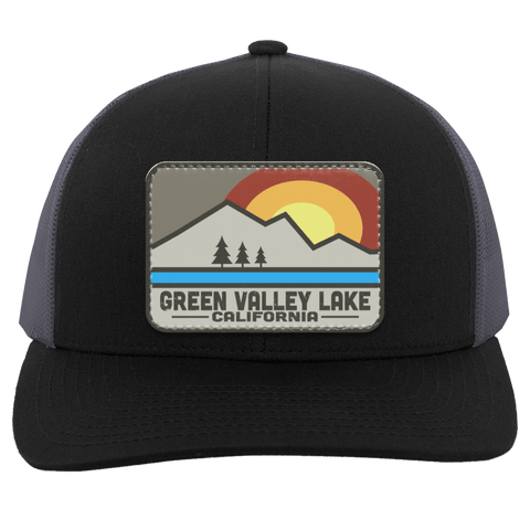 Green Valley Lake Retro Range - Patch Trucker Hat - Wears The MountainTrucker HatsCustomCat
