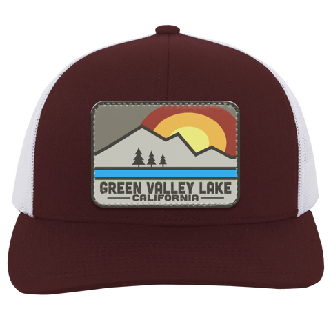 Green Valley Lake Retro Range - Patch Trucker Hat - Wears The MountainTrucker HatsCustomCat