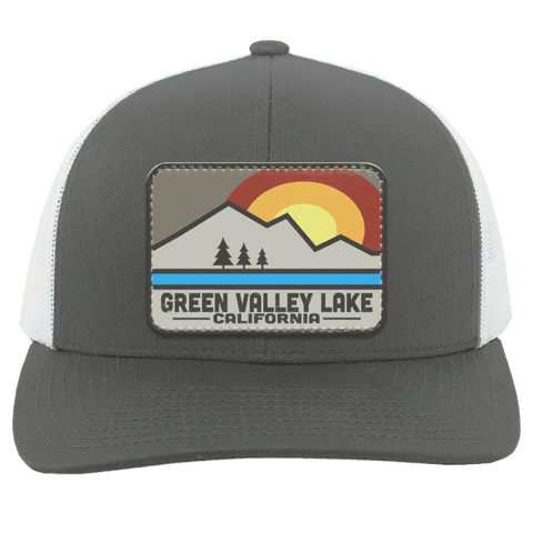 Green Valley Lake Retro Range - Patch Trucker Hat - Wears The MountainTrucker HatsCustomCat