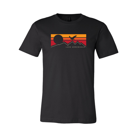 Lake Arrowhead Flying Sunset - Unisex Jersey T - Wears The MountainT-ShirtsPrint Melon Inc.