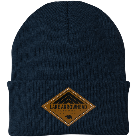 Lake Arrowhead Retro Diamond - Patch Beanie - Wears The MountainHatsCustomCat