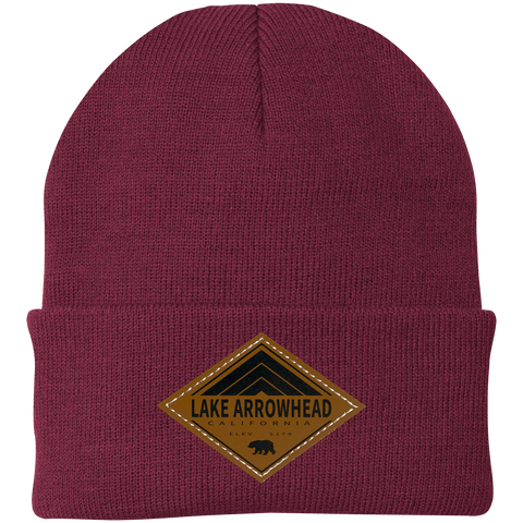 Lake Arrowhead Retro Diamond - Patch Beanie - Wears The MountainHatsCustomCat