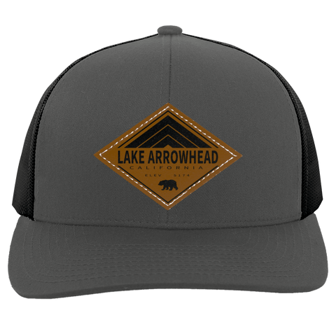 Lake Arrowhead Retro Diamond - Patch Trucker Hat - Wears The MountainTrucker HatsCustomCat