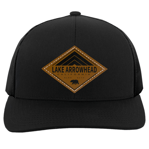 Lake Arrowhead Retro Diamond - Patch Trucker Hat - Wears The MountainTrucker HatsCustomCat