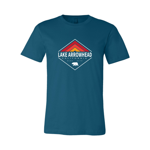 Lake Arrowhead Retro Diamond - Unisex Jersey T (Warehouse) - Wears The MountainT-ShirtsWears The Mountain