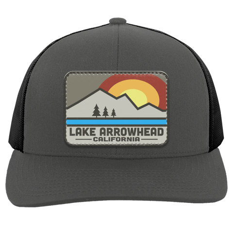 Lake Arrowhead Retro Range - Patch Trucker Hat - Wears The MountainTrucker HatsCustomCat