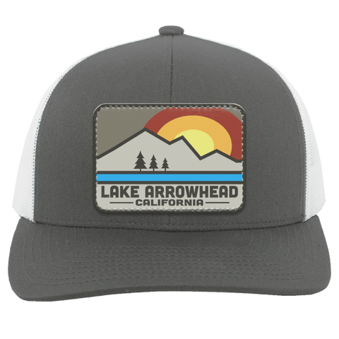 Lake Arrowhead Retro Range - Patch Trucker Hat - Wears The MountainTrucker HatsCustomCat