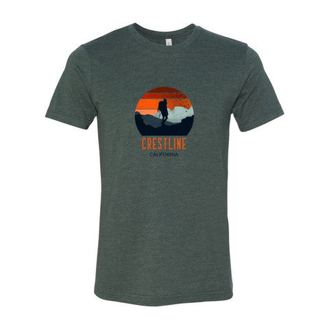 Lake Gregory/Crestline Backpacker Sunset - Unisex Jersey T - Wears The MountainT-ShirtsPrint Melon Inc.
