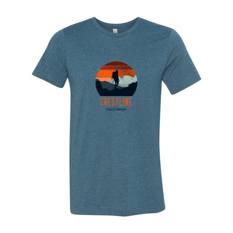 Lake Gregory/Crestline Backpacker Sunset - Unisex Jersey T - Wears The MountainT-ShirtsPrint Melon Inc.