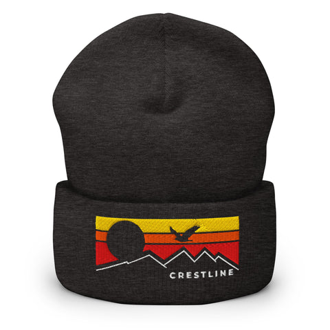 Lake Gregory/Crestline Flying Sunset - Embroidered Cuffed Beanie - Wears The MountainWears The Mountain