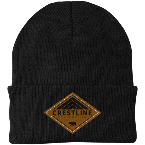 Lake Gregory/Crestline Retro Diamond - Patch Beanie - Wears The MountainHatsCustomCat