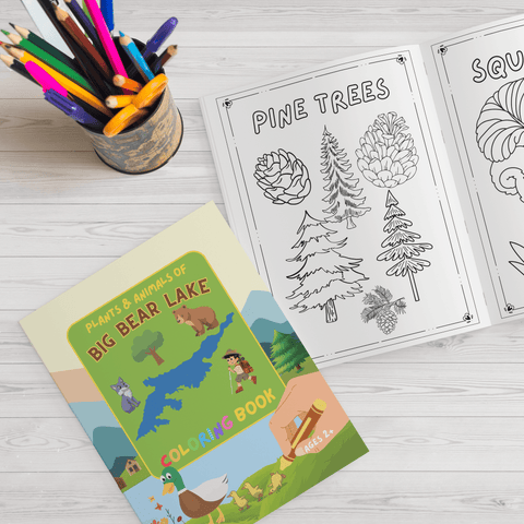 Plants and Animals of Big Bear Lake - Coloring Book (Ages 2+) - Wears The MountainBooksteelaunch