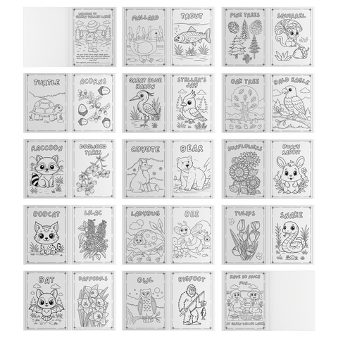 Plants and Animals of Green Valley Lake - Coloring Book (Ages 2+) - Wears The MountainBooksteelaunch