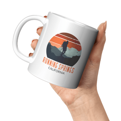 Running Springs Backpacker Sunset - Accent Coffee Mug - Wears The MountainDrinkwareteelaunch