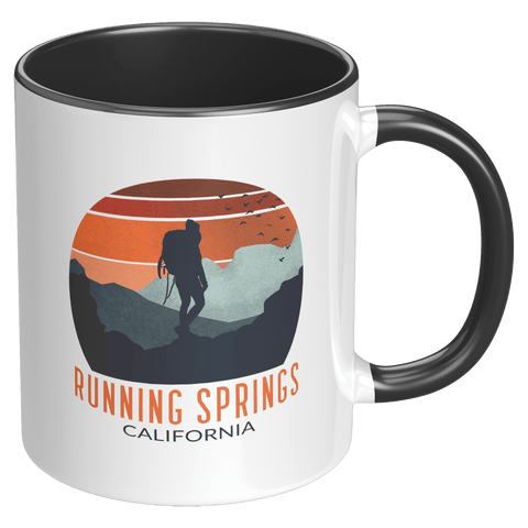 Running Springs Backpacker Sunset - Accent Coffee Mug - Wears The MountainDrinkwareteelaunch