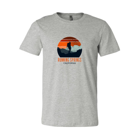 Running Springs Backpacker Sunset - Unisex Jersey T - Wears The MountainT-ShirtsPrint Melon Inc.