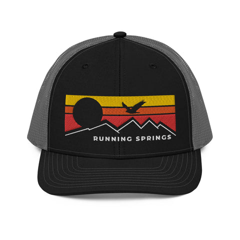 Running Springs Flying Sunset - Trucker Hat - Wears The MountainWears The Mountain
