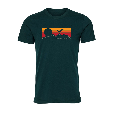 Running Springs Flying Sunset - Unisex Jersey T - Wears The MountainT-ShirtsPrint Melon Inc.