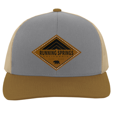 Running Springs Retro Diamond - Patch Trucker Hat - Wears The MountainTrucker HatsCustomCat
