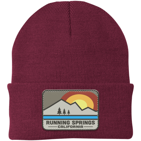 Running Springs Retro Range - Patch Beanie - Wears The MountainHatsCustomCat