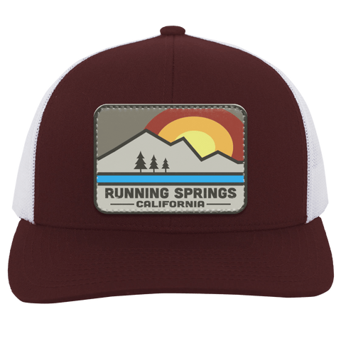 Running Springs Retro Range - Patch Trucker Hat - Wears The MountainTrucker HatsCustomCat