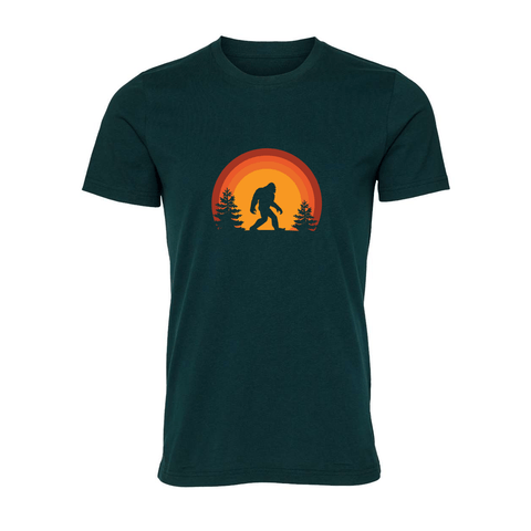 Sasquatch at Sunset - Unisex Jersey T (Warehouse) - Wears The MountainT-ShirtsPrint Melon Inc.