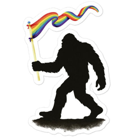 Sasquatch: Pride Flag - Sticker - Wears The MountainStickersWears The Mountain