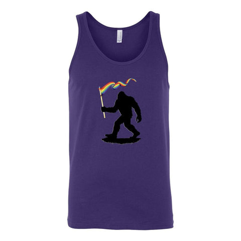 Sasquatch: Pride Flag - Unisex Jersey Tank - Wears The MountainTank TopsPrint Melon Inc.