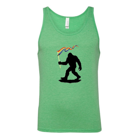 Sasquatch: Pride Flag - Unisex Jersey Tank - Wears The MountainTank TopsPrint Melon Inc.