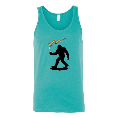 Sasquatch: Pride Flag - Unisex Jersey Tank - Wears The MountainTank TopsPrint Melon Inc.