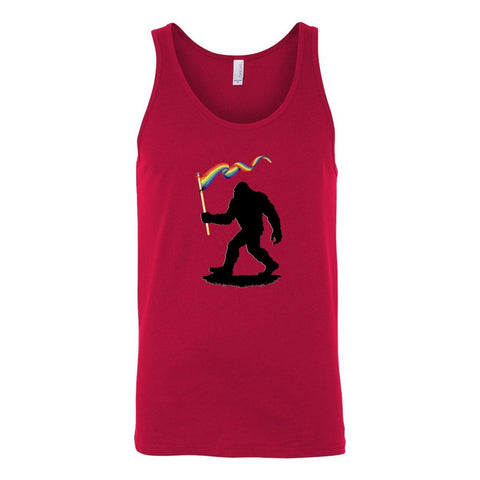 Sasquatch: Pride Flag - Unisex Jersey Tank - Wears The MountainTank TopsPrint Melon Inc.