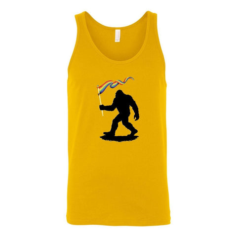 Sasquatch: Pride Flag - Unisex Jersey Tank - Wears The MountainTank TopsPrint Melon Inc.