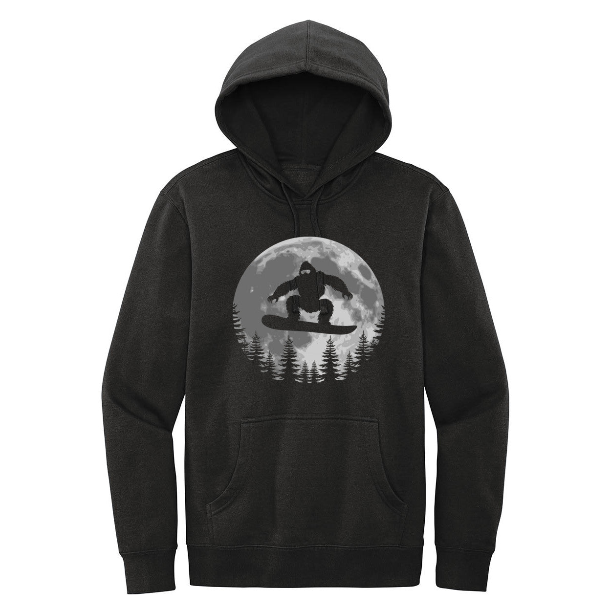 Sasquatch Snowboarding at Dusk - Hoodie – Wears The Mountain
