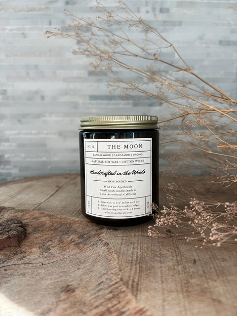 The Moon (sandalwood, jasmine) - Wildfire Apothecary Candle - Wears The MountainCandlesWildfire Apothecary